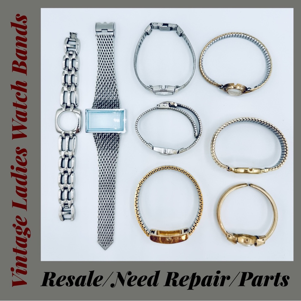 8 Used Stainless Steel Ladies Watch Bands